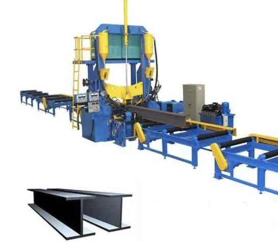 Hydraulic H-beam straightening