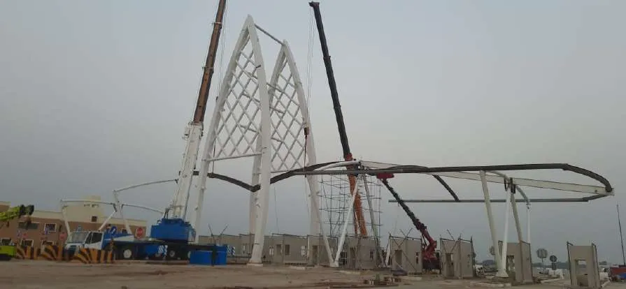 Toll plaza canopies, Ganga Expressway, Uttar Pradesh