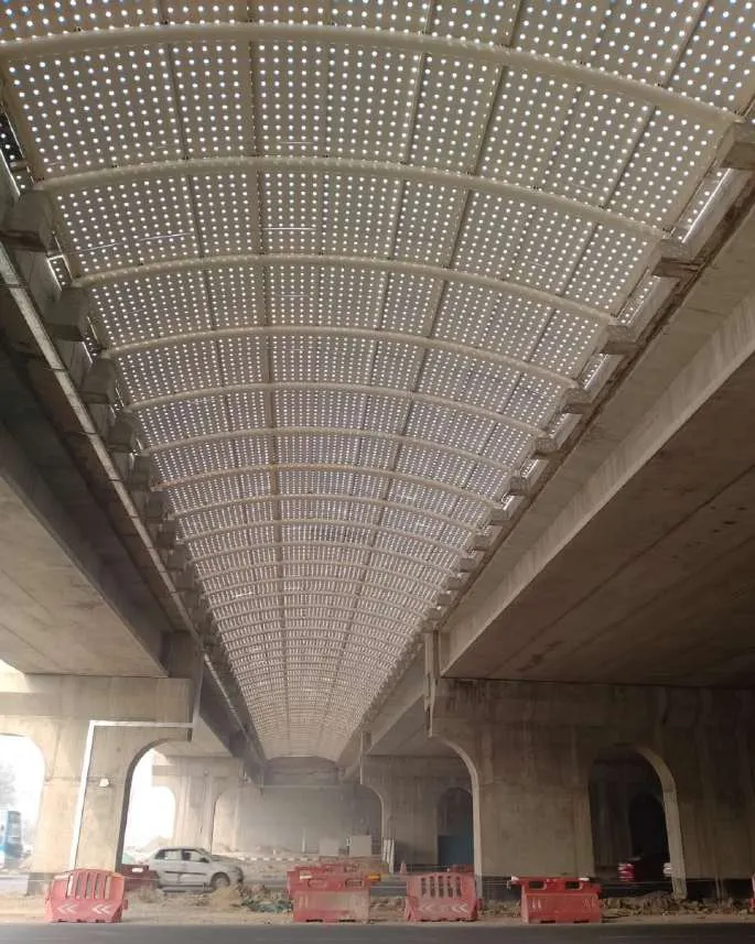 Perforated roof structure, Delhi Airport Phase 3A