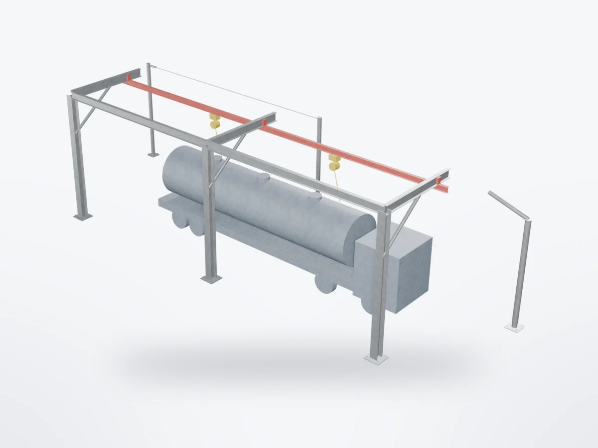 3D model of Fall-Protection Anchor Structures