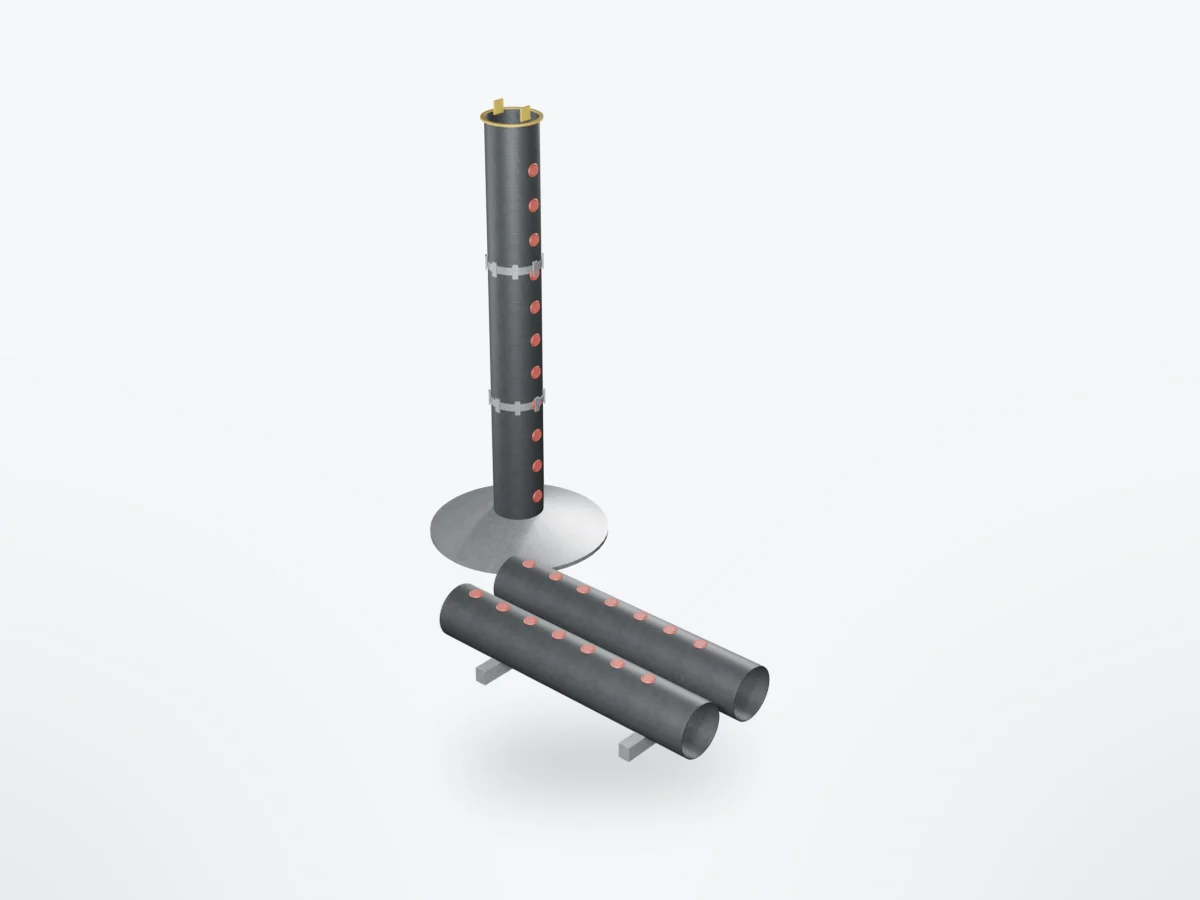 Jack-Up Legs & Spud Cans, 3D model