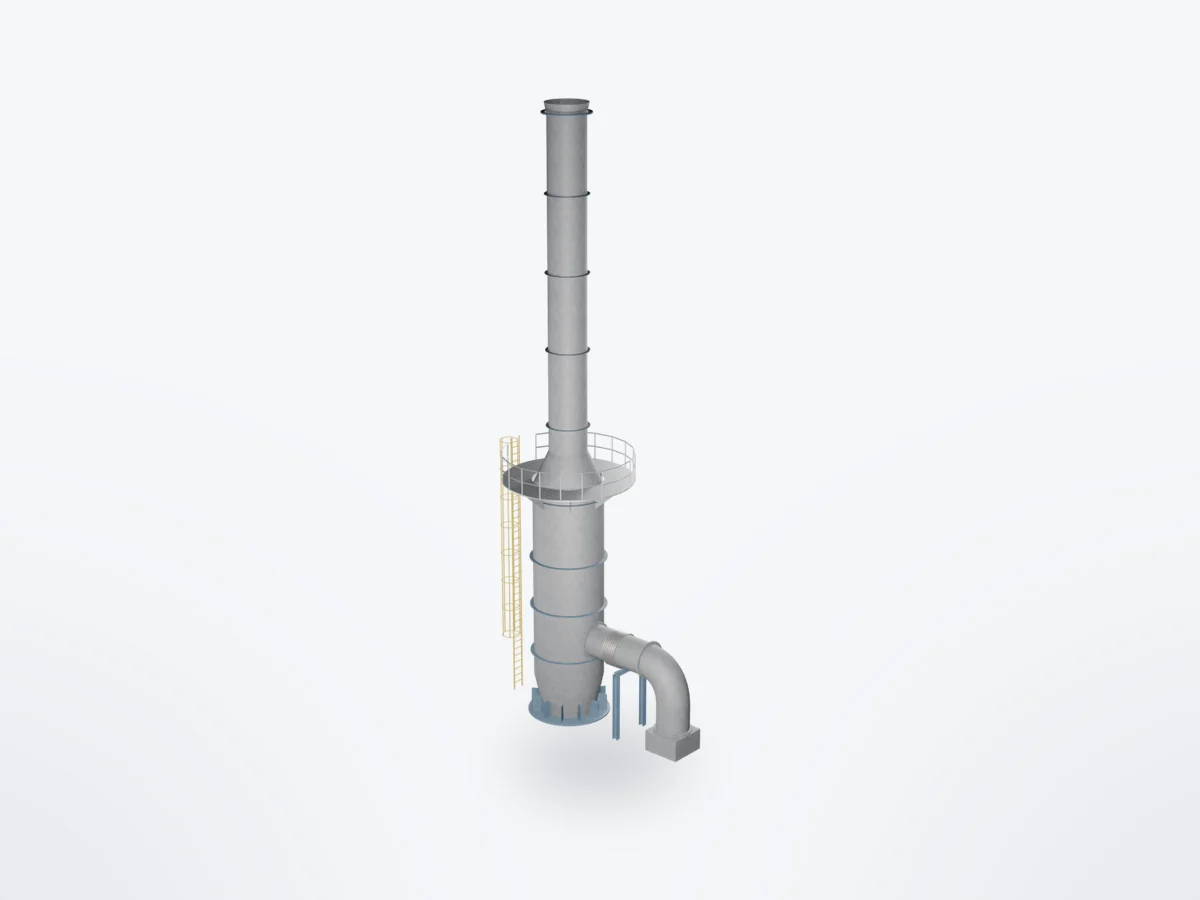 3D model of Stacks, Silencers & Ducting